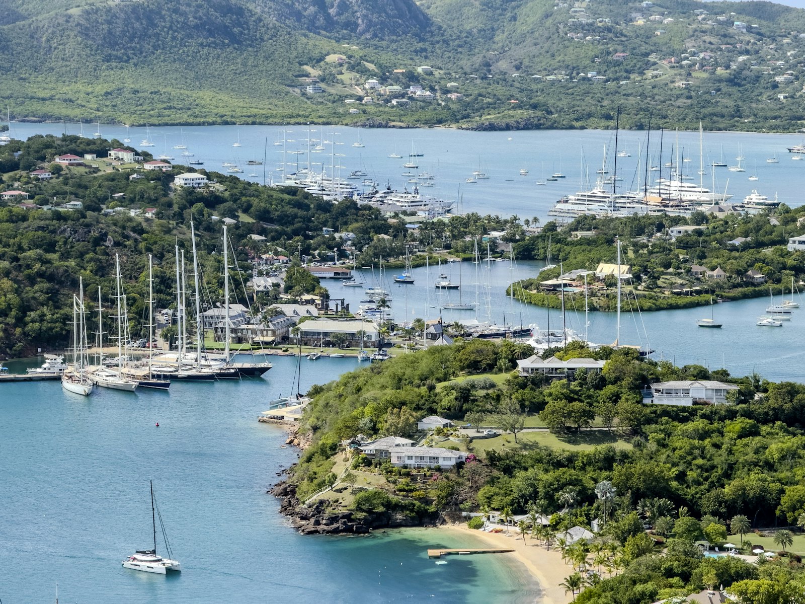 Yachts moored in English Harbour, Antigua