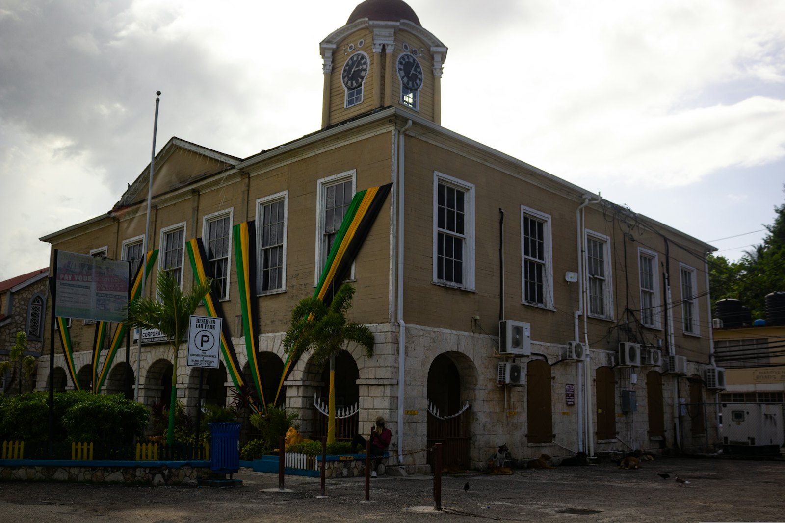 Historic Hanover Parish Council building in Lucea, Jamaica