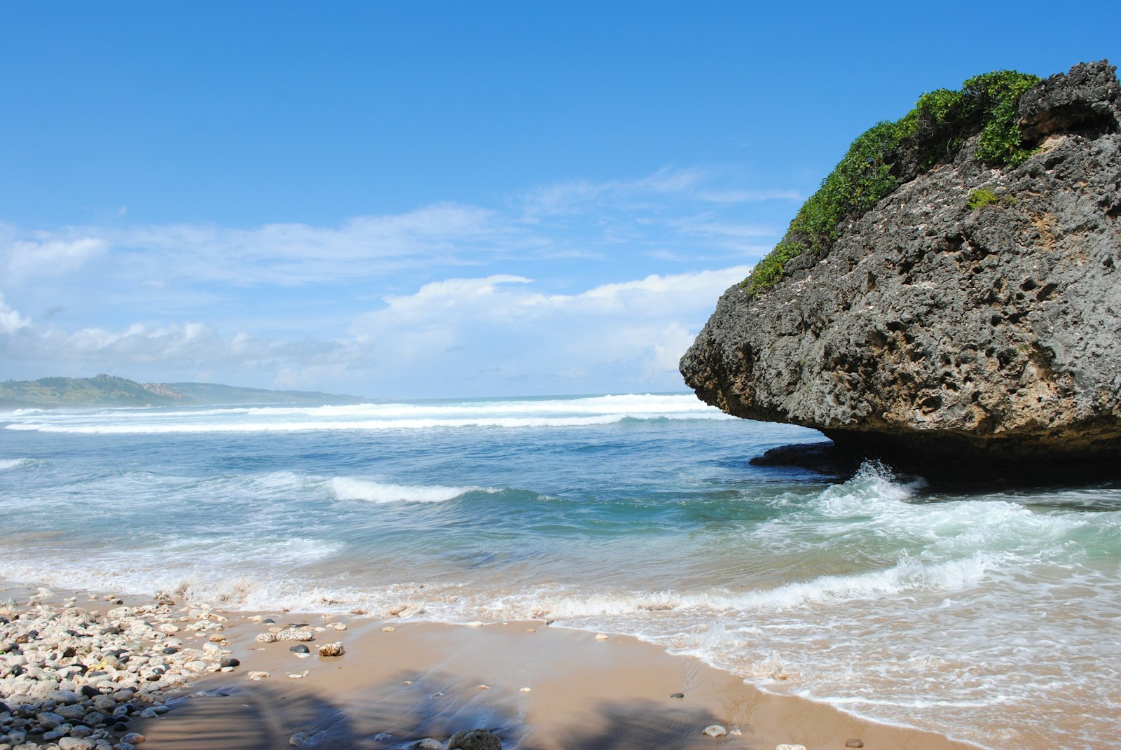 Rock formations and surf at Bathsheba, Barbados east coast