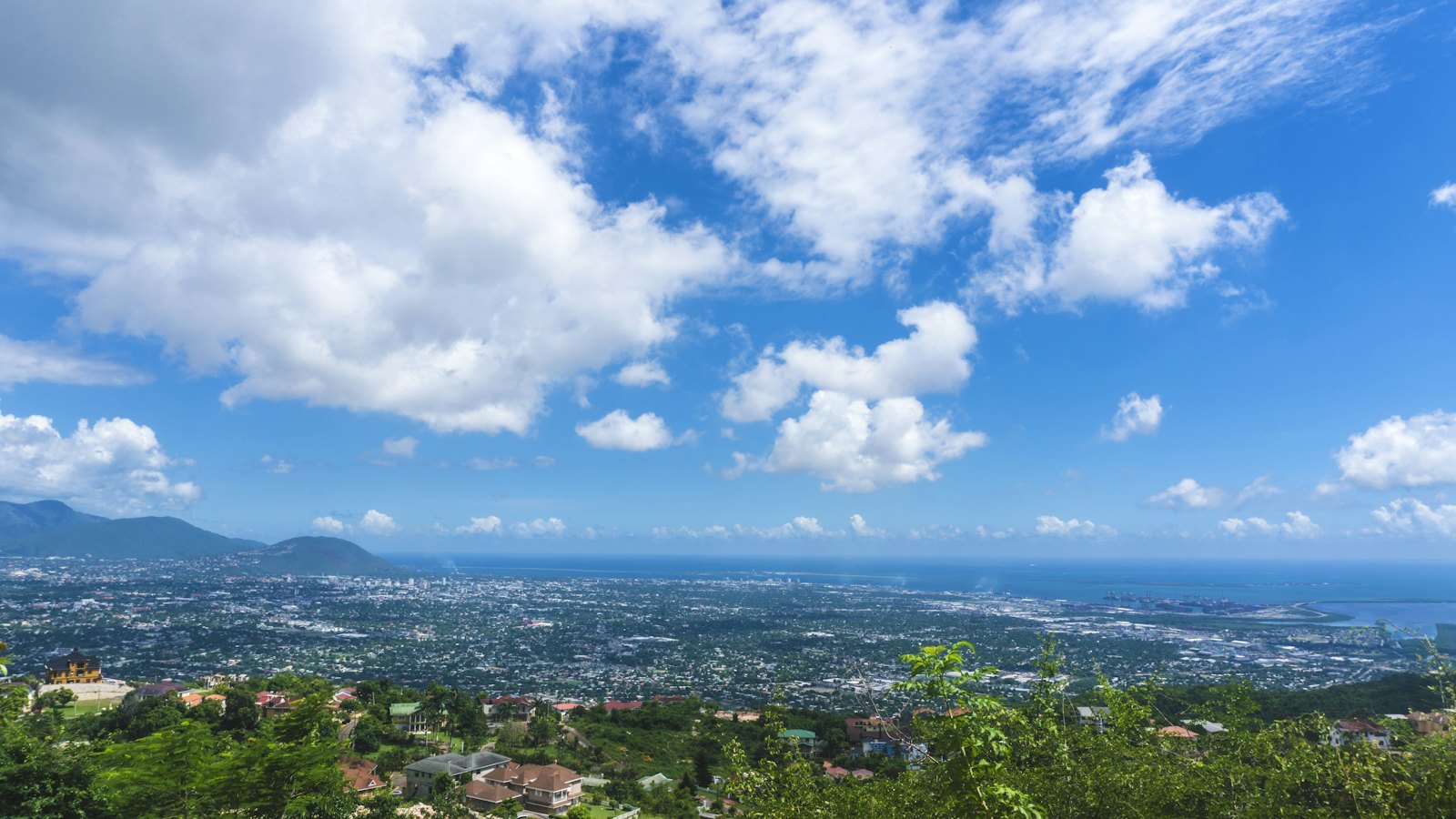 Aerial view of Kingston, Jamaica