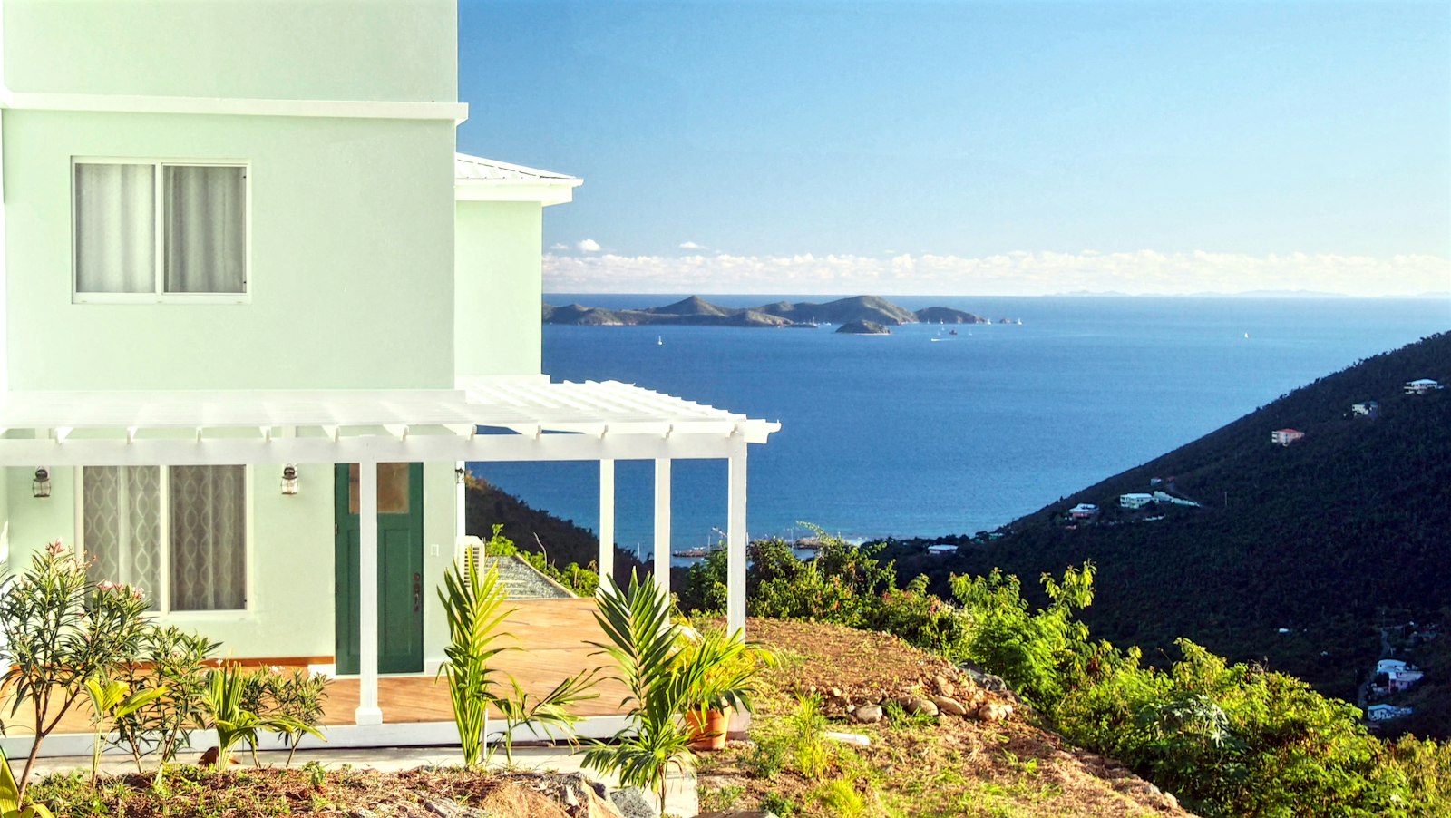 Hillside villa overlooking the sea in Tortola, British Virgin Islands