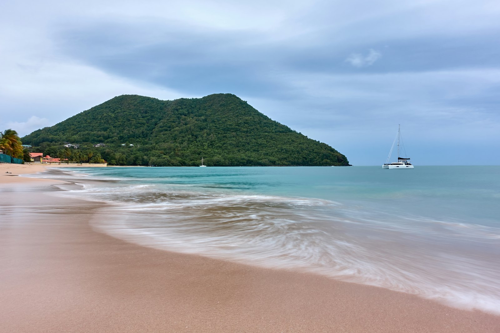 Pigeon Island seen from the beach at Rodney Bay, Saint Lucia